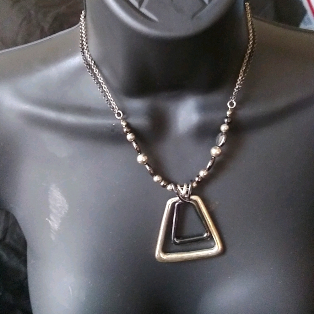 Black silver vintage necklace - Picture 1 of 6